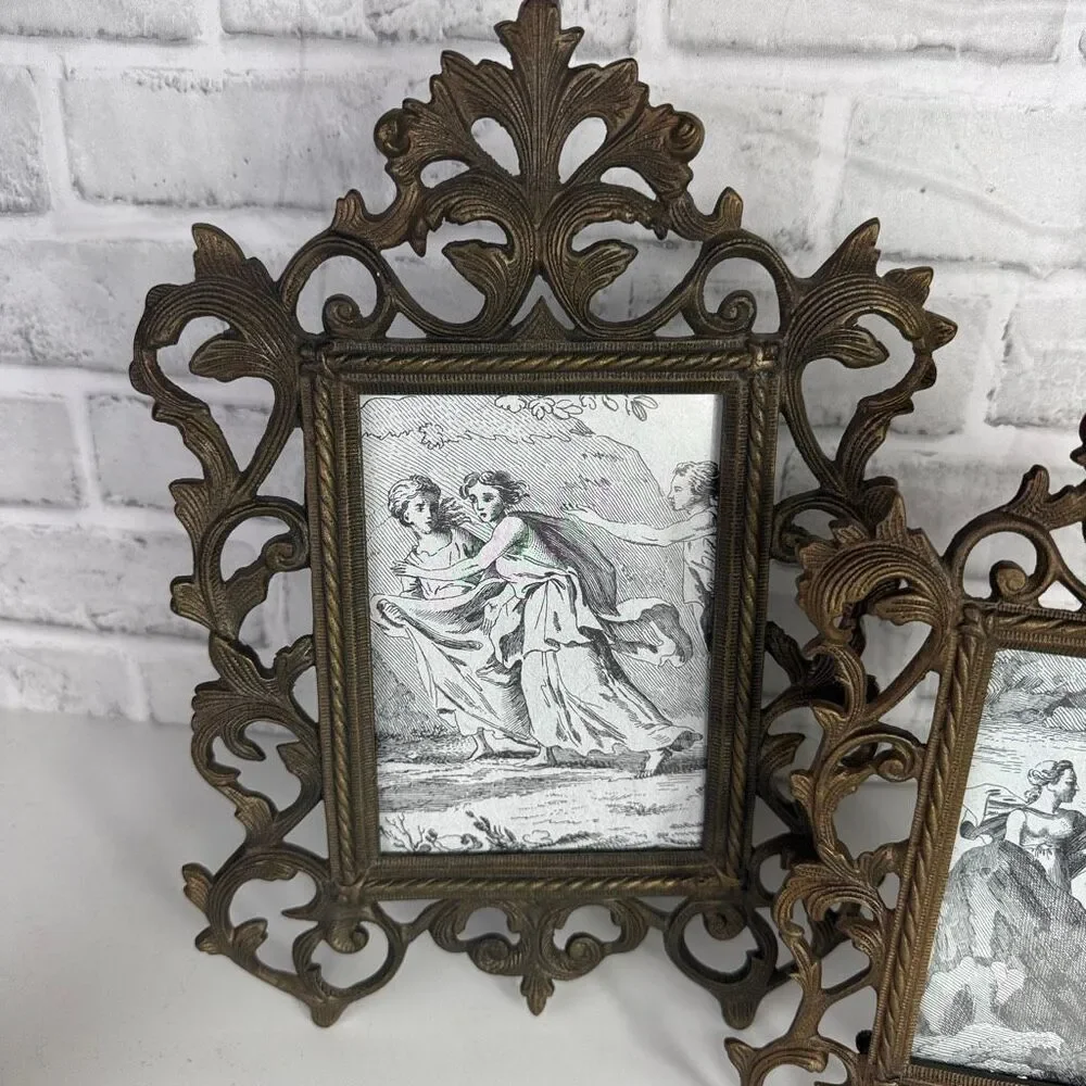 Restoration Hardware Vintage Victorian Inspired Cast Bronze Easel Frame Set